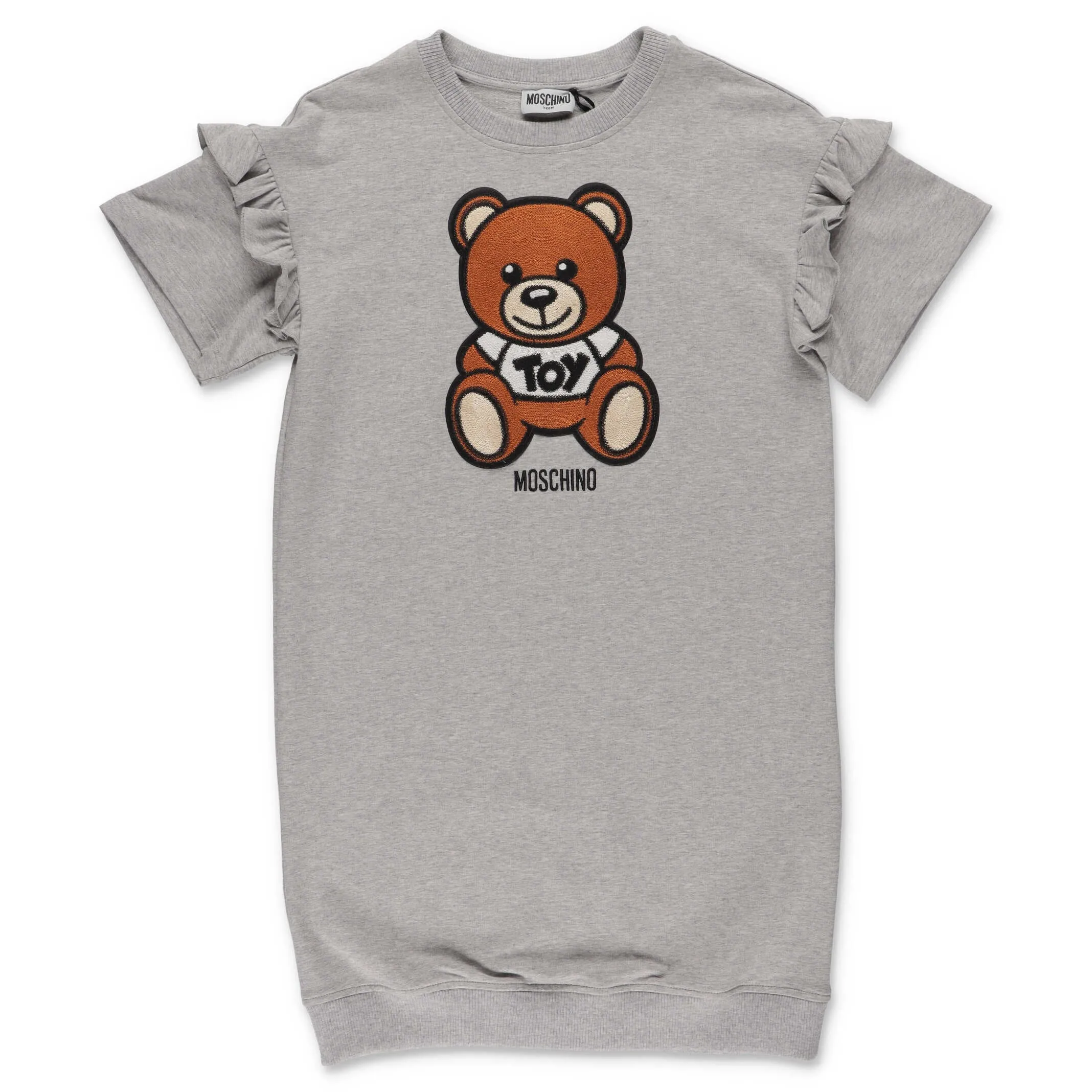 Moschino Kids Teddy Bear Embroidered T-Shirt Dress