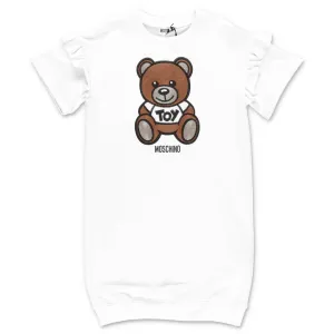 Moschino Kids Teddy Bear Embroidered T-Shirt Dress