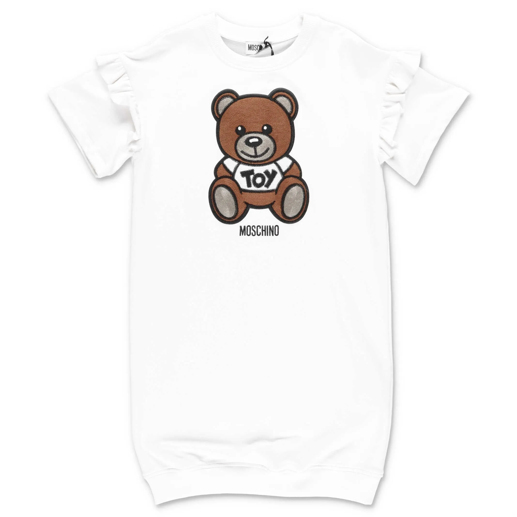 Moschino Kids Teddy Bear Embroidered T-Shirt Dress