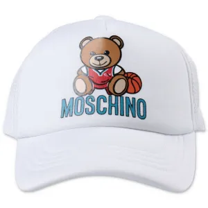 Moschino Kids Teddy Bear Logo Printed Baseball Hat