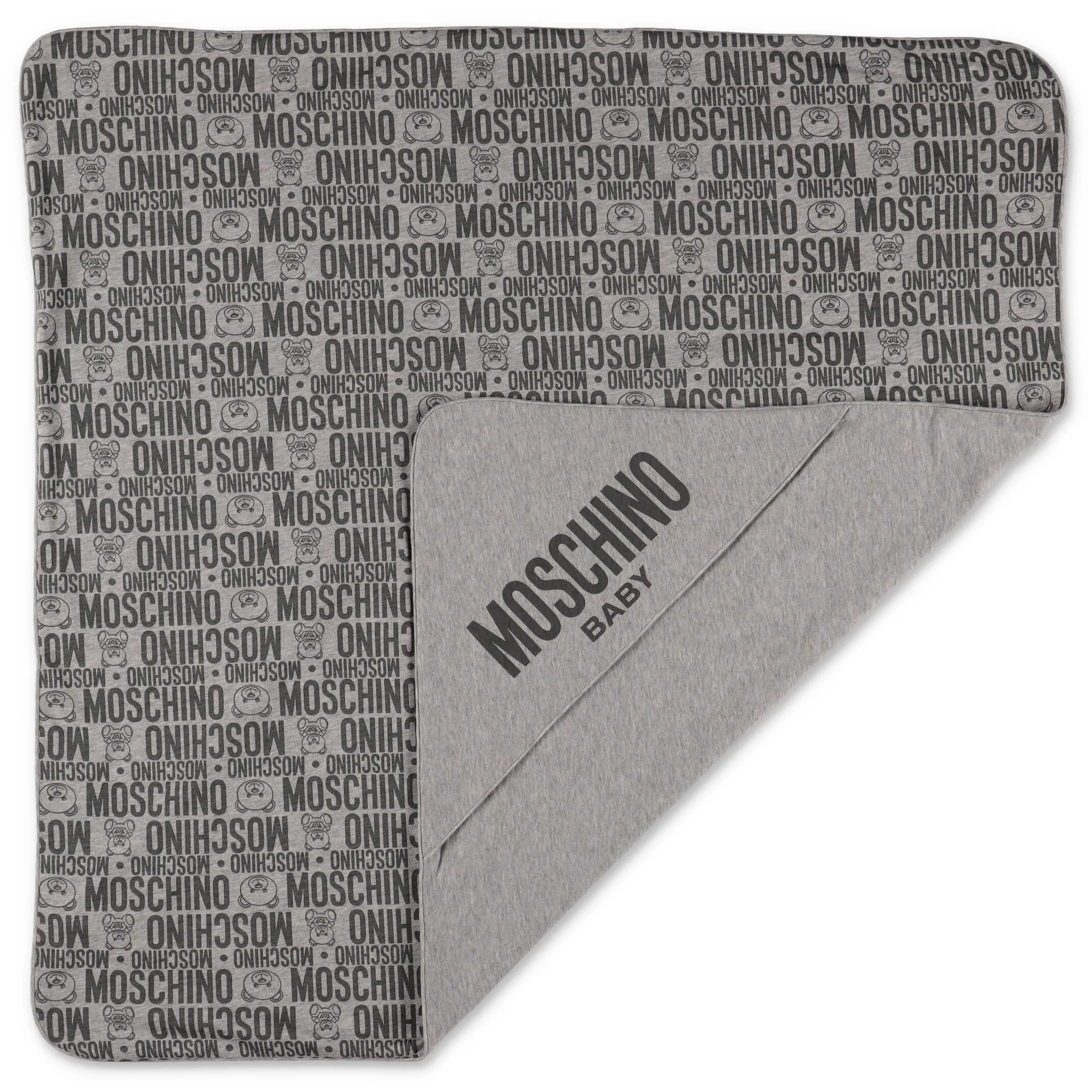 Moschino Kids Teddy Bear Logo Printed Blanket