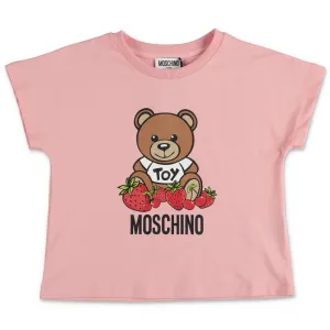 Moschino Kids Teddy Bear Logo Printed Crewneck T-Shirt
