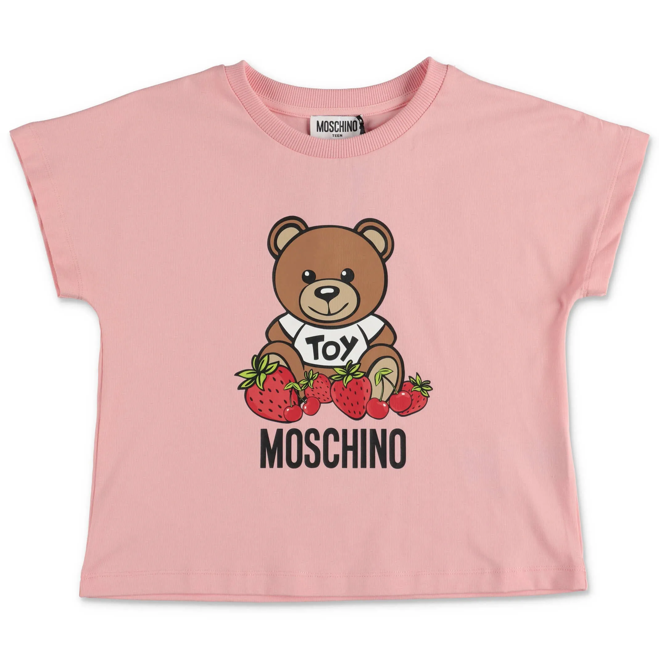 Moschino Kids Teddy Bear Logo Printed Crewneck T-Shirt