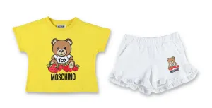 Moschino Kids Teddy Bear Logo Printed Short Set
