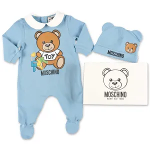 Moschino Kids Teddy Bear Printed Babygrow Set