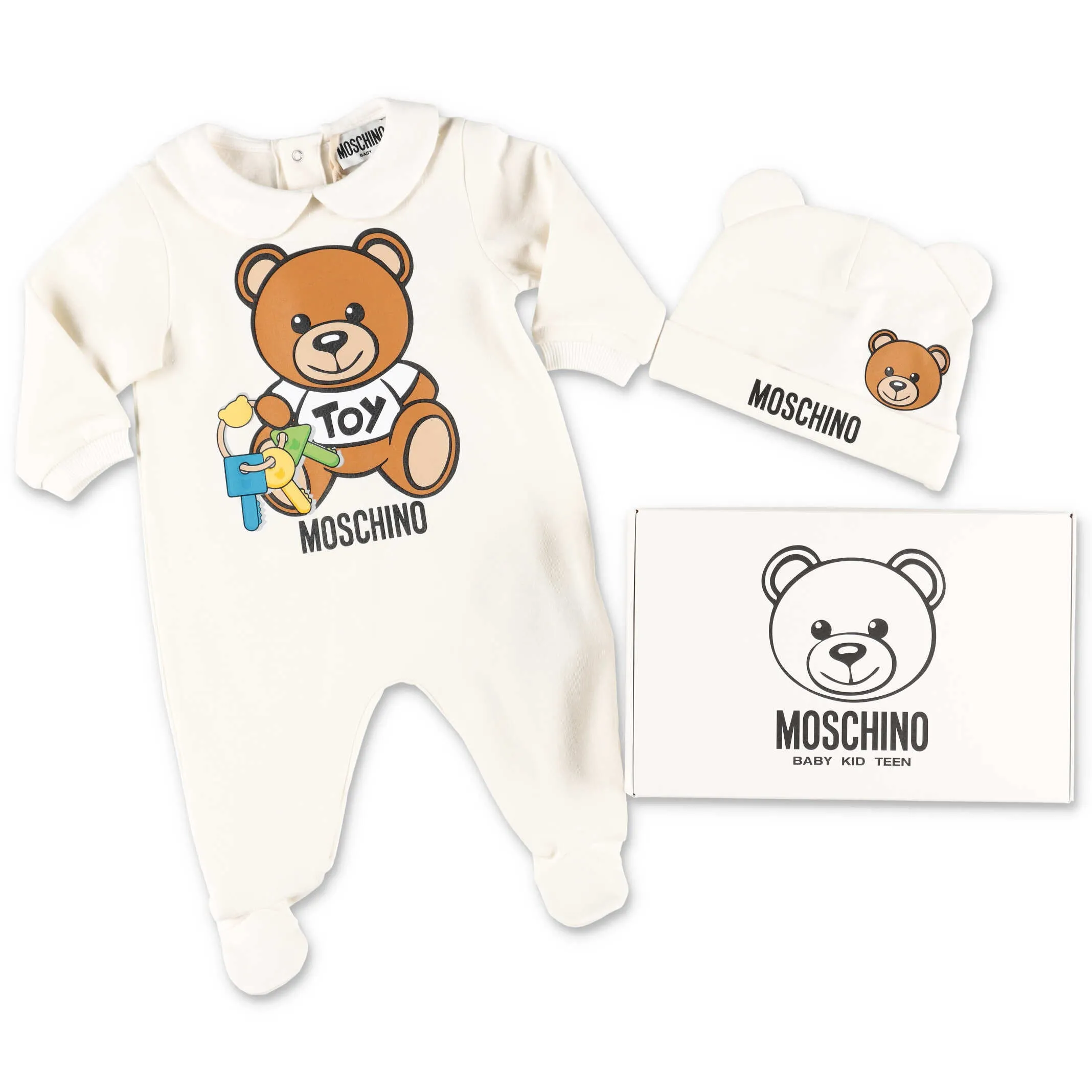 Moschino Kids Teddy Bear Printed Babygrow Set