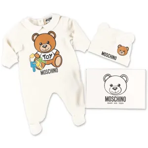 Moschino Kids Teddy Bear Printed Babygrow Set