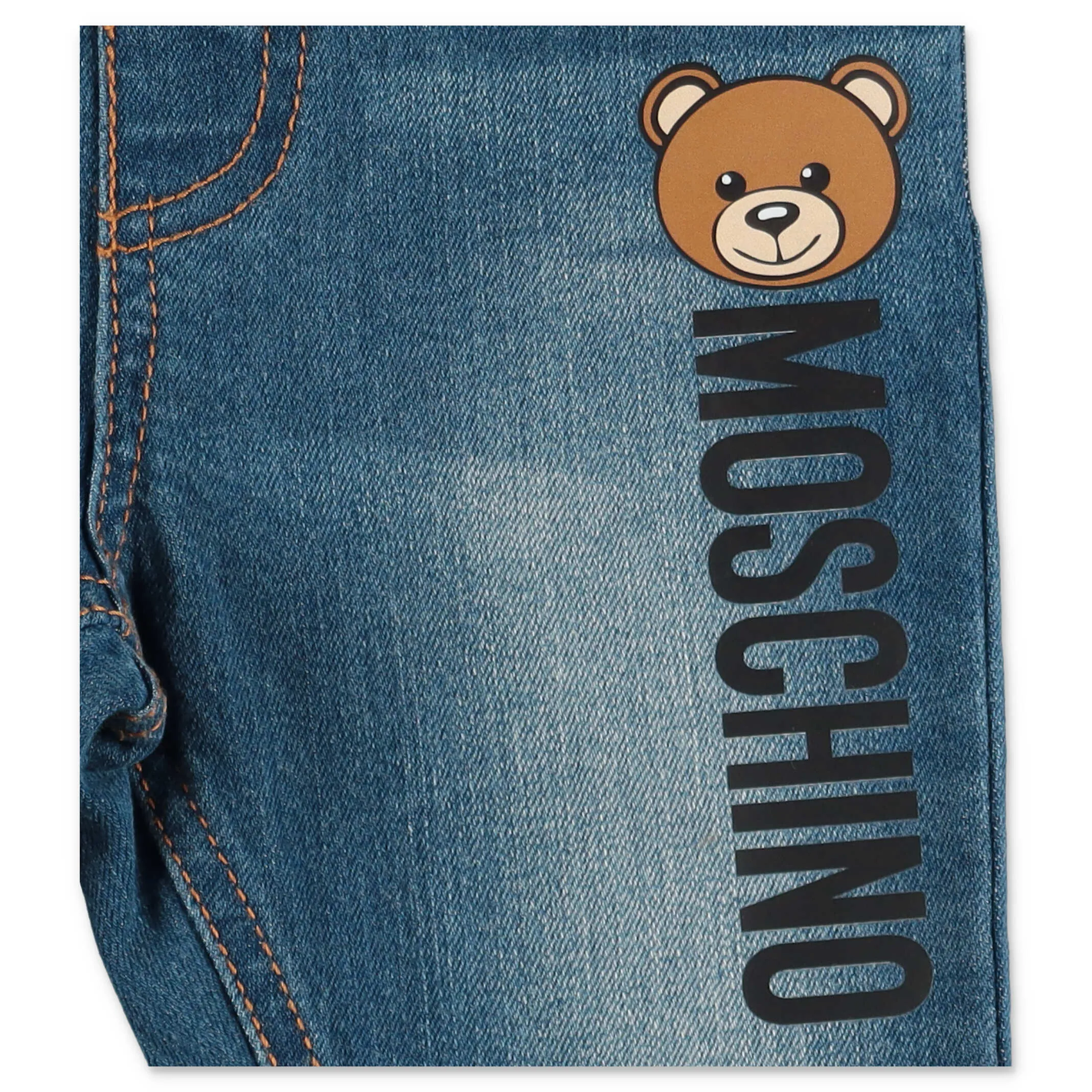 Moschino Kids Teddy Bear Printed Jeans