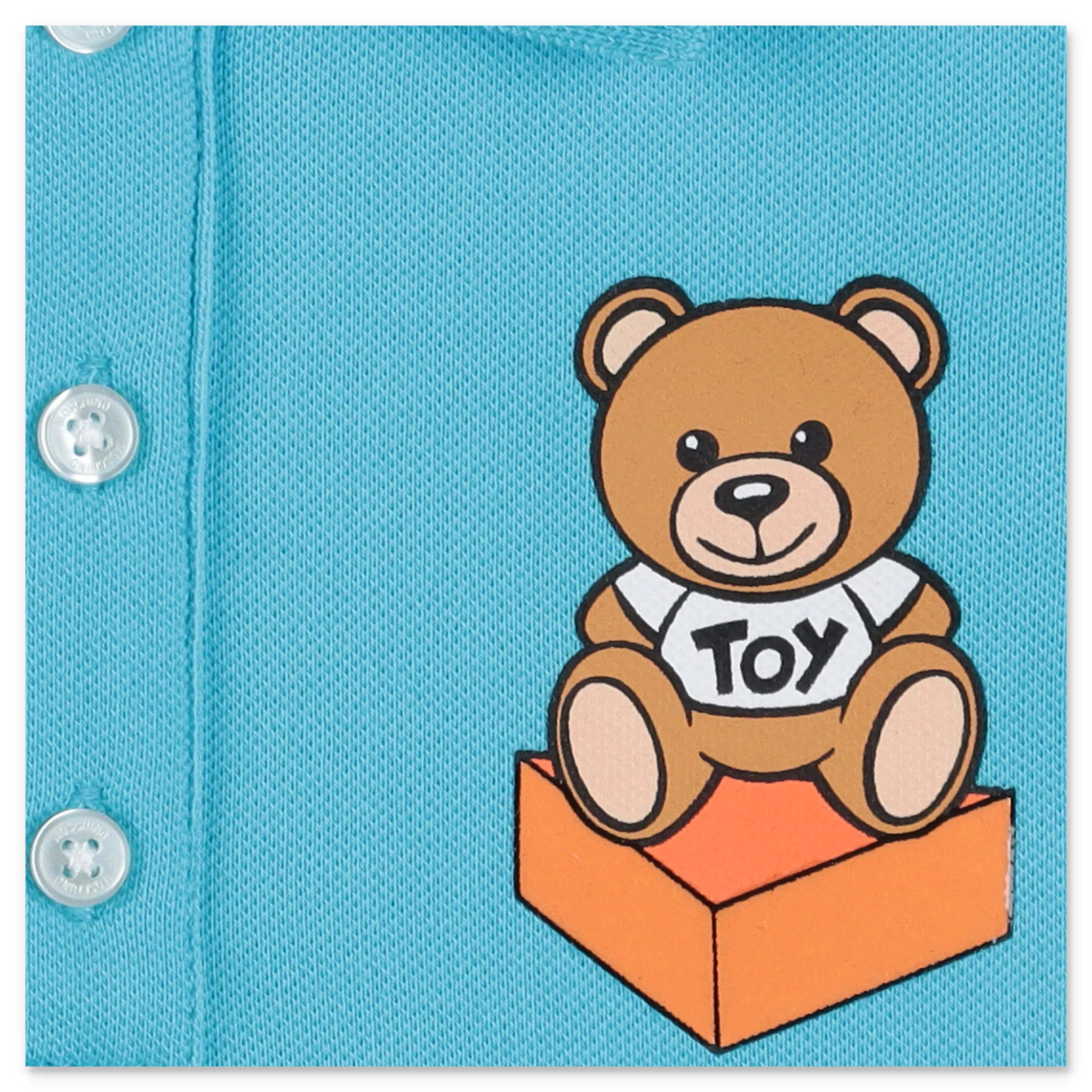 Moschino Kids Teddy Bear Printed Polo Shirt