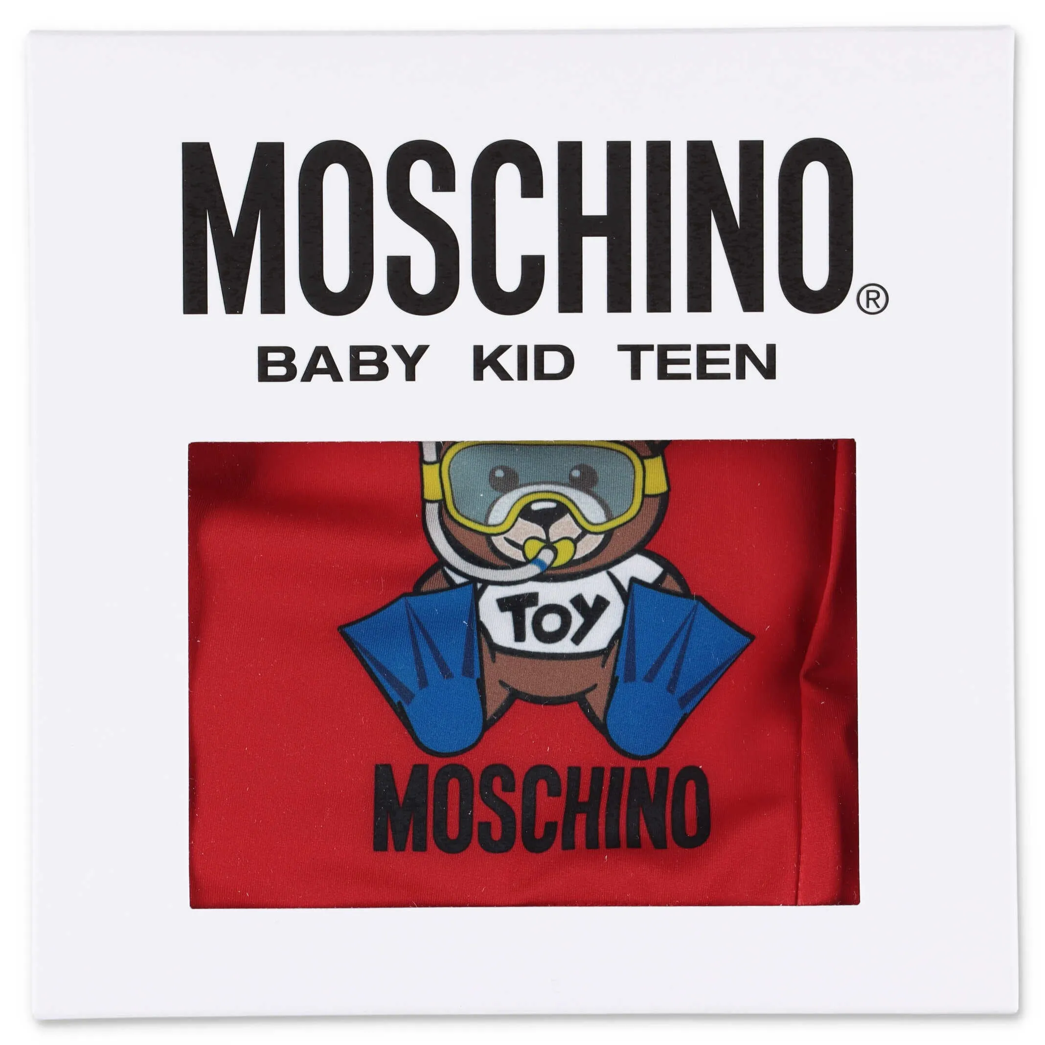 Moschino Kids Teddy Bear Printed Swim Shorts
