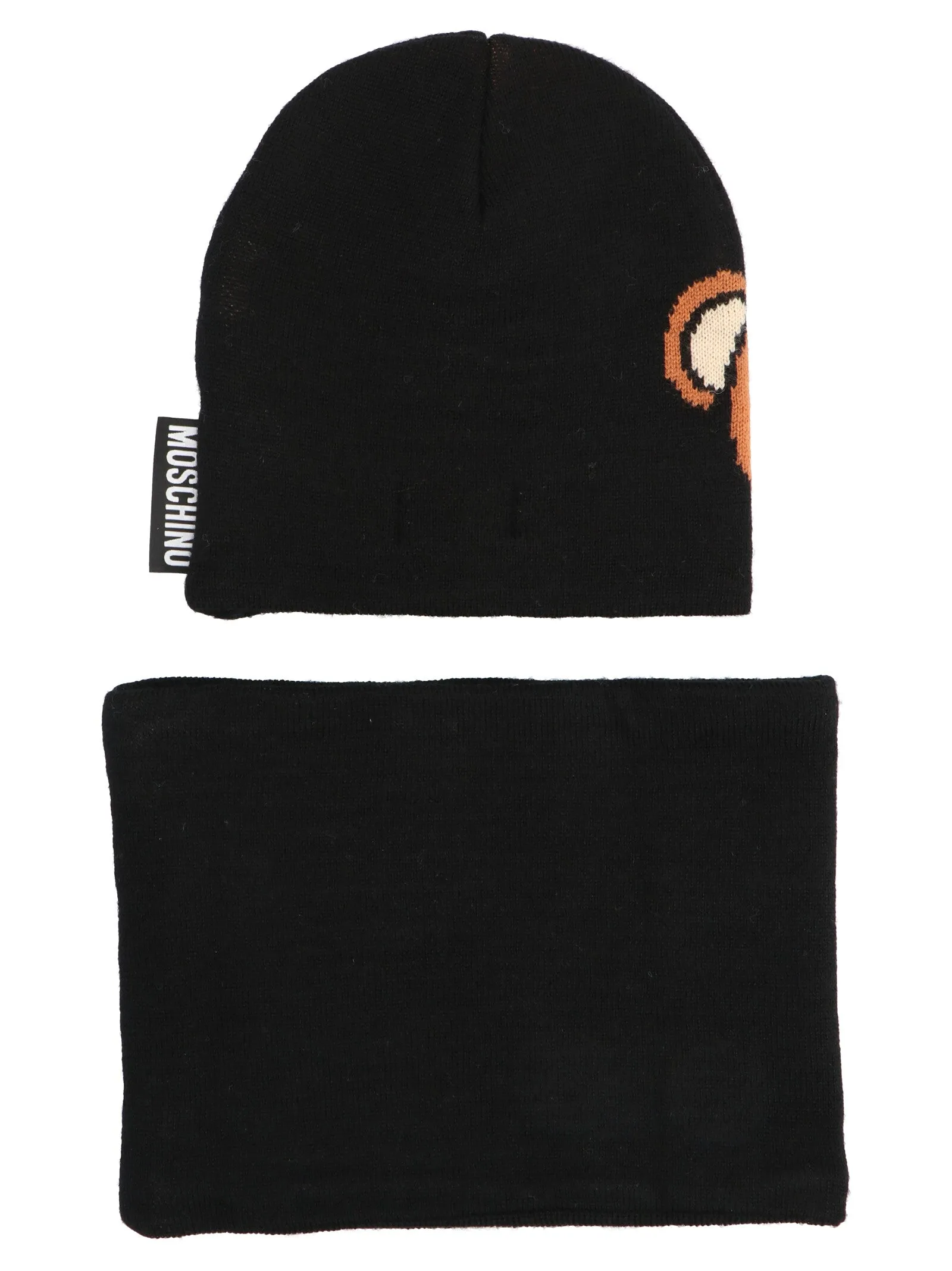 Moschino Kids Teddy Hat And Scarf Set