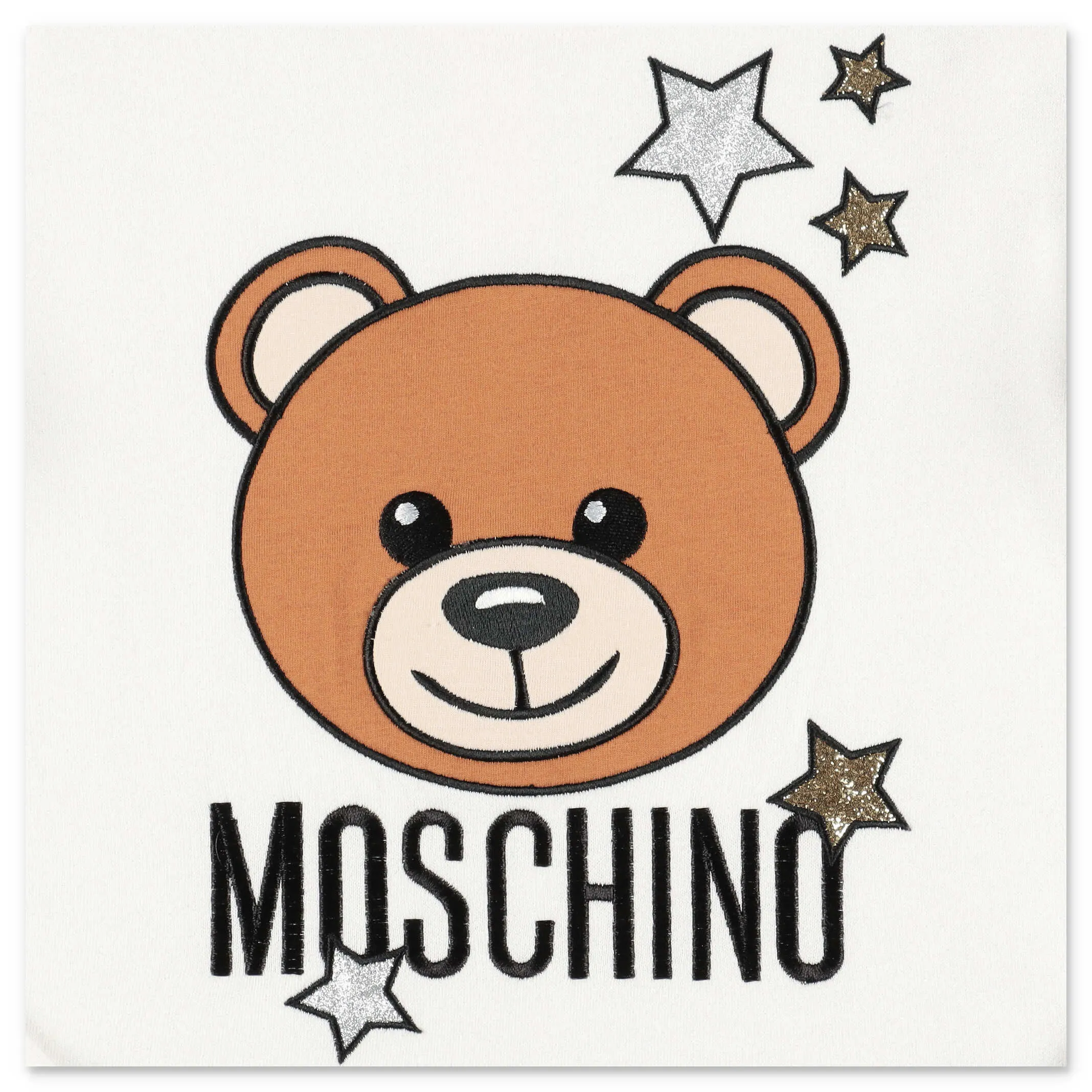 Moschino Kids Teddy Logo Embroidered T-Shirt