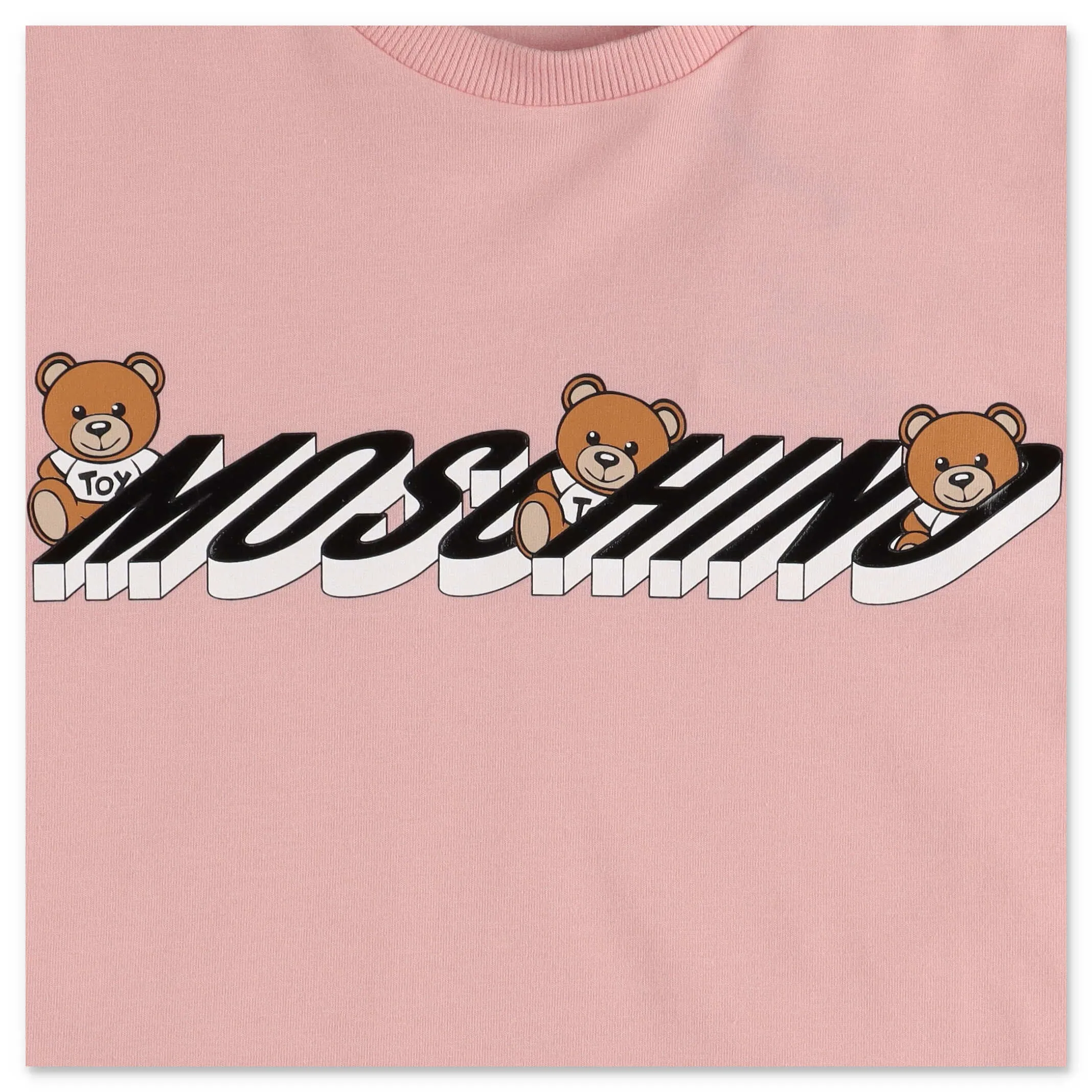 Moschino Kids Teddy Logo Print Long Sleeve T-Shirt