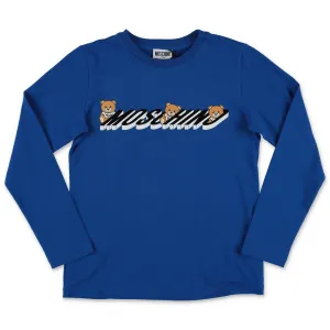Moschino Kids Teddy Logo Print Long Sleeve T-Shirt
