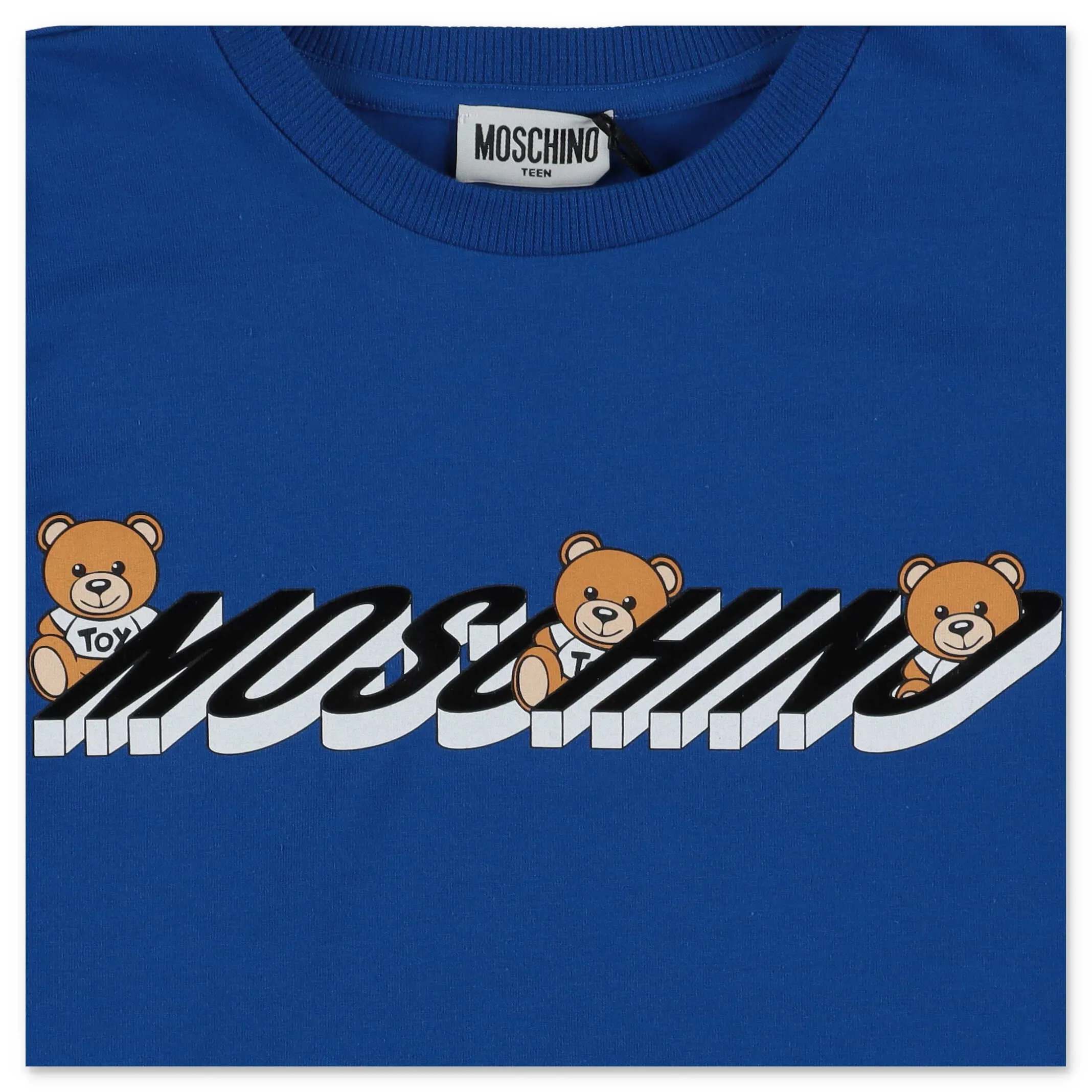 Moschino Kids Teddy Logo Print Long Sleeve T-Shirt