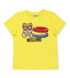 Moschino Kids Teddy Logo Printed Crewneck T-Shirt