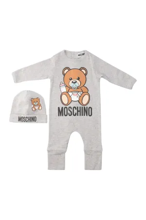 Moschino Kids Teddy Print Babygrow Set