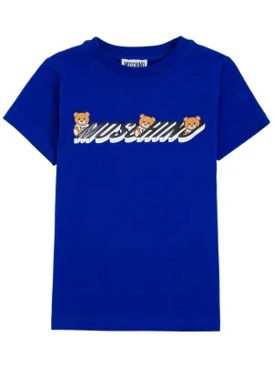 Moshino Kids Teddy Bear Logo Printed T-Shirt