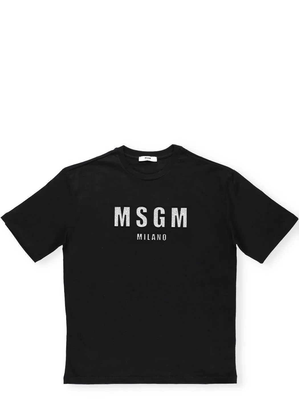 MSGM Kids Glitter Logo T-Shirt