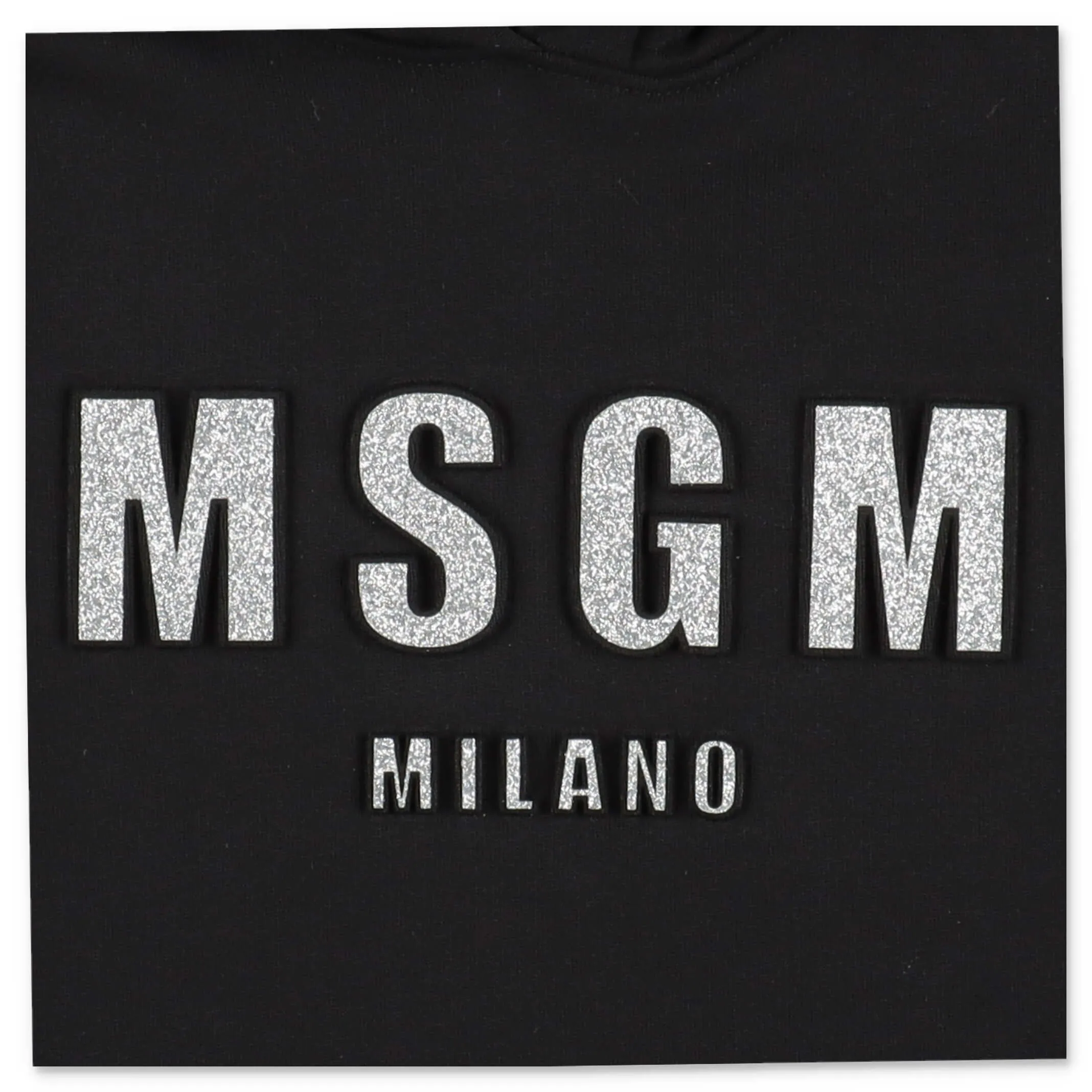 MSGM Kids Glittered Logo Hoodie