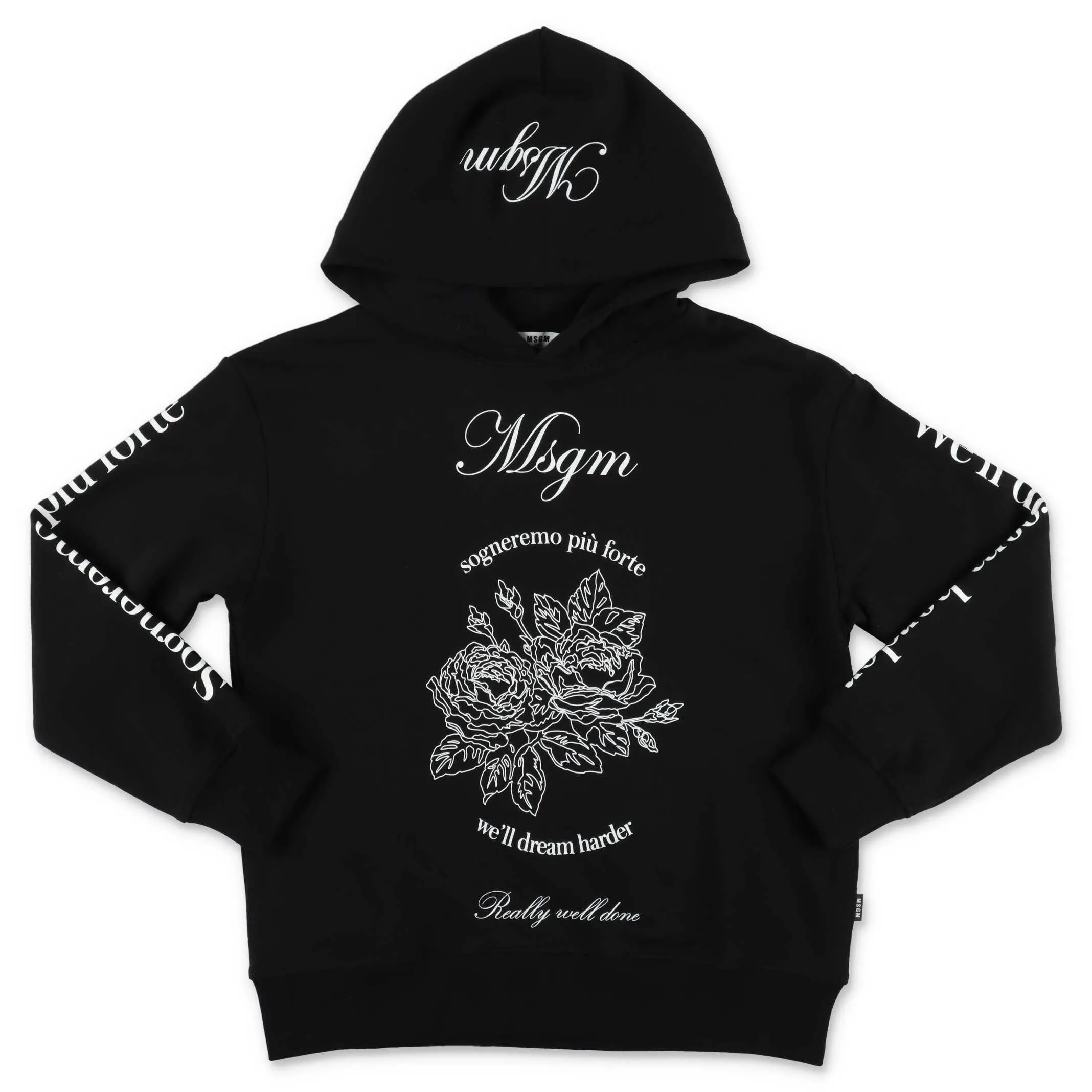 MSGM Kids Graphic Logo Printed Hoodie