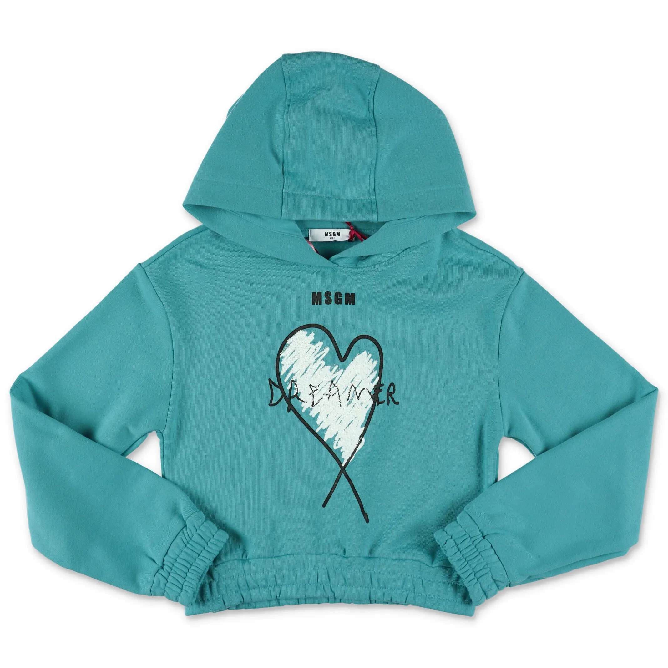 MSGM Kids Heart Printed Hoodie