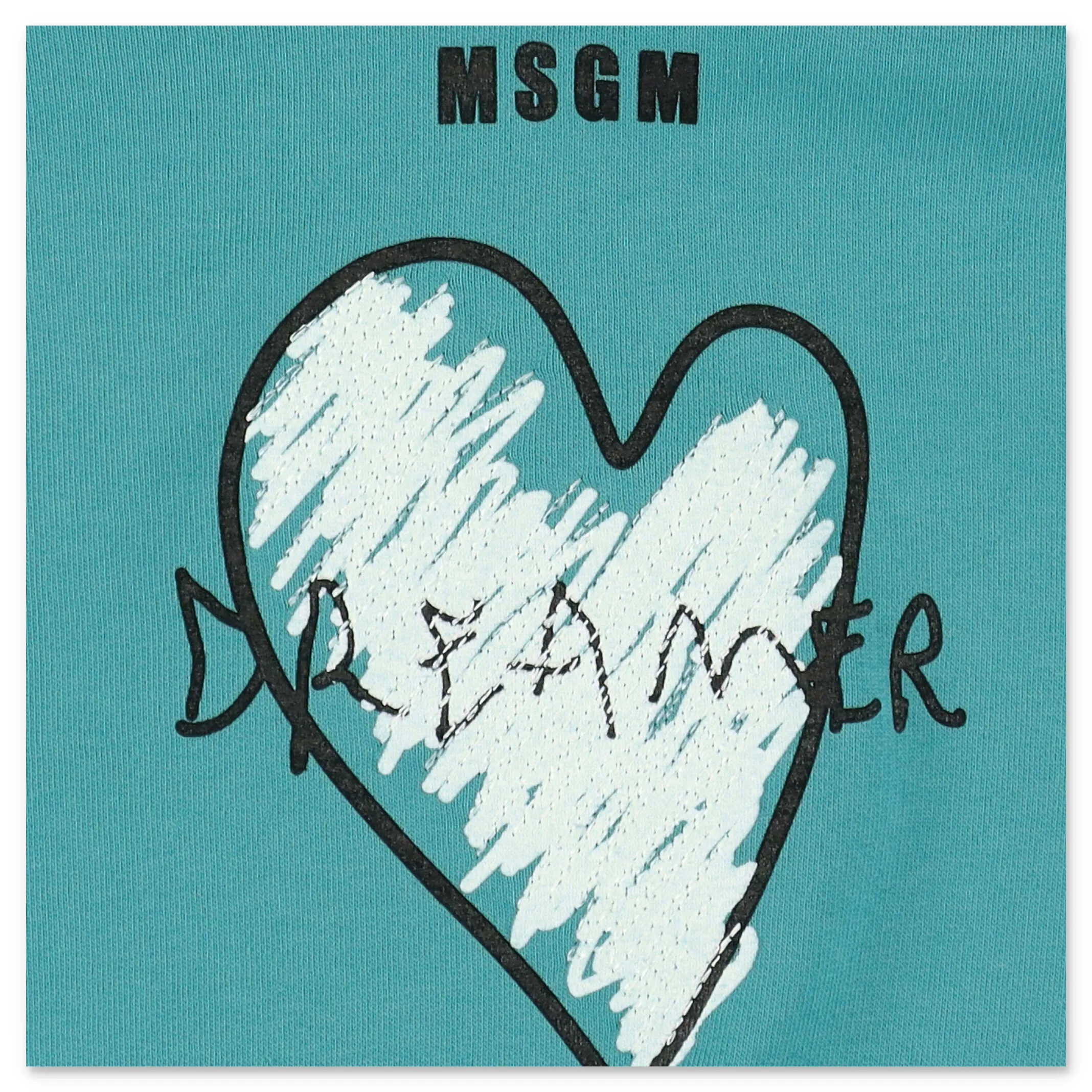 MSGM Kids Heart Printed Hoodie