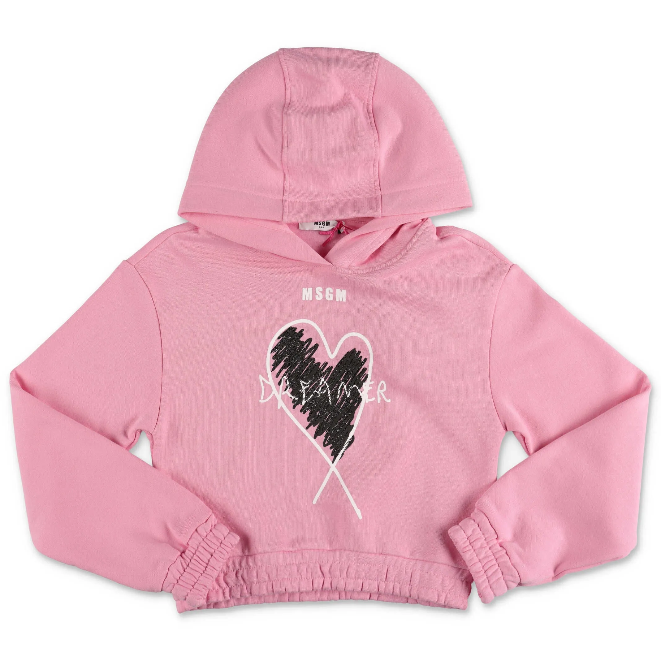 MSGM Kids Heart Printed Hoodie