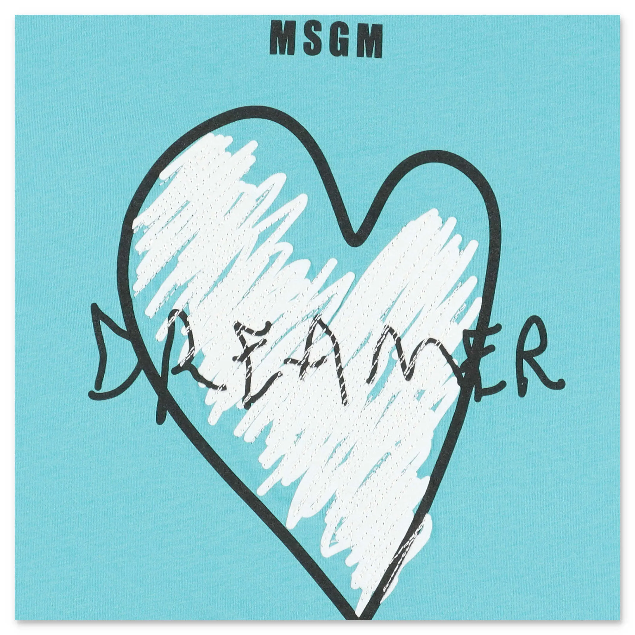 MSGM Kids Heart Printed T-Shirt