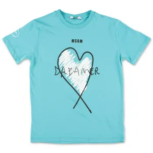 MSGM Kids Heart Printed T-Shirt