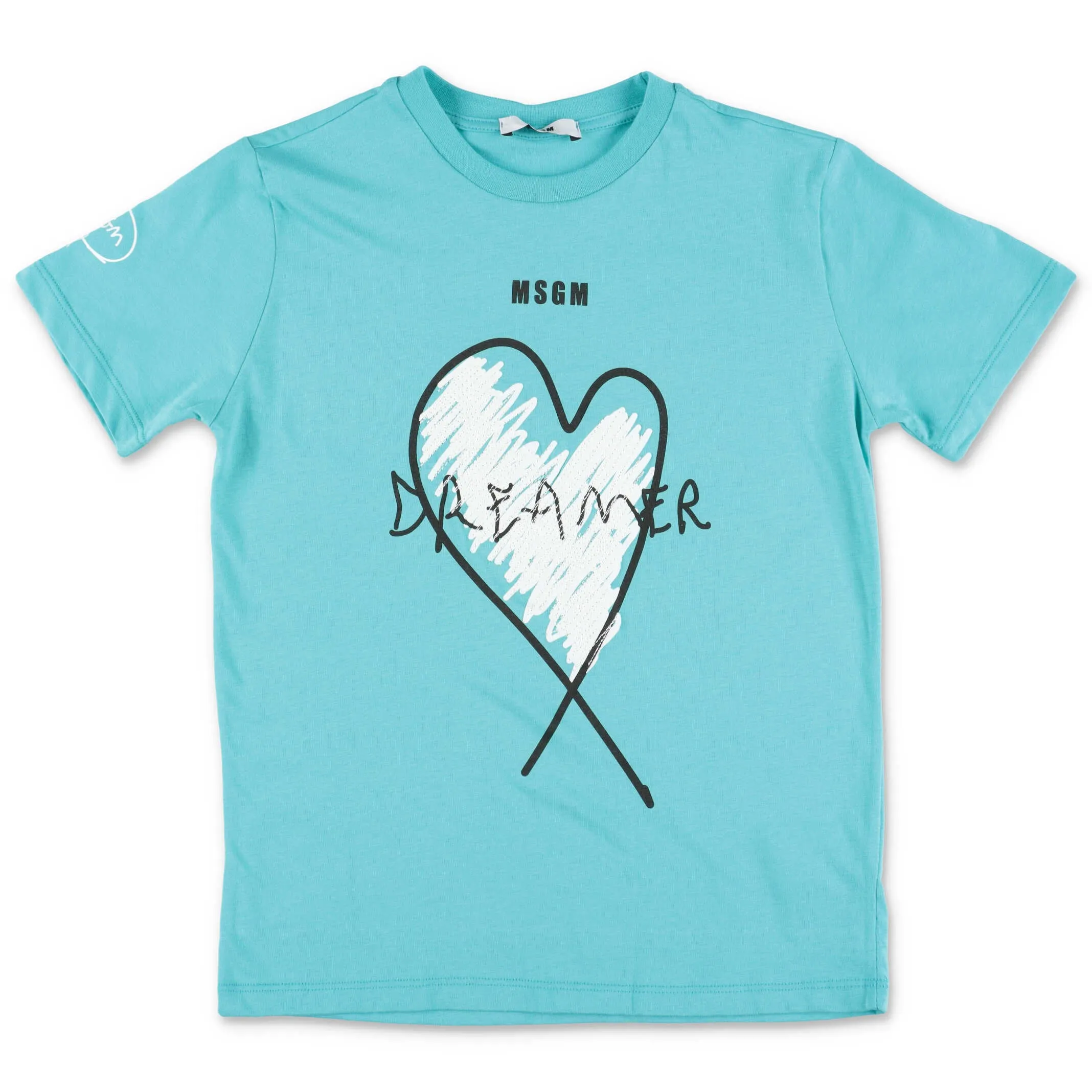 MSGM Kids Heart Printed T-Shirt