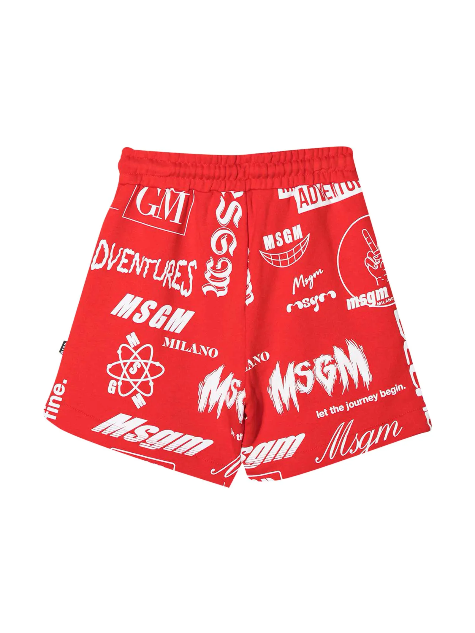 MSGM Kids Logo All-Over Print Shorts