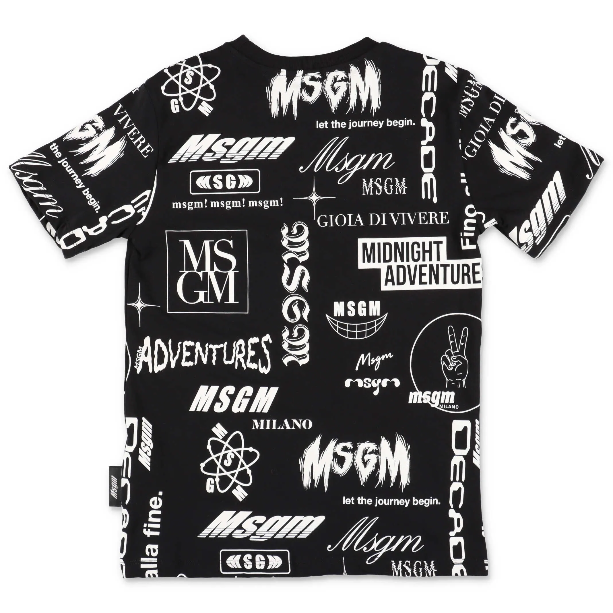 MSGM Kids Logo Allover Print T-Shirt