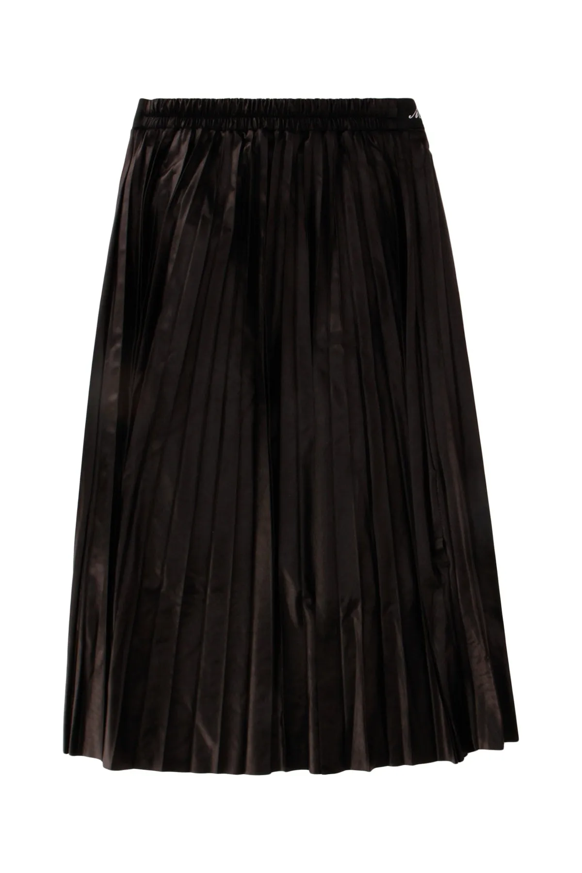 MSGM Kids Logo Belted Pleated Skirt