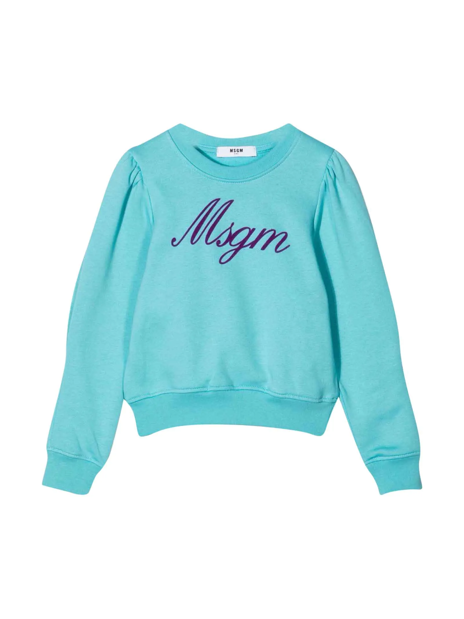 MSGM Kids Logo Detailed Crewneck Sweatshirt
