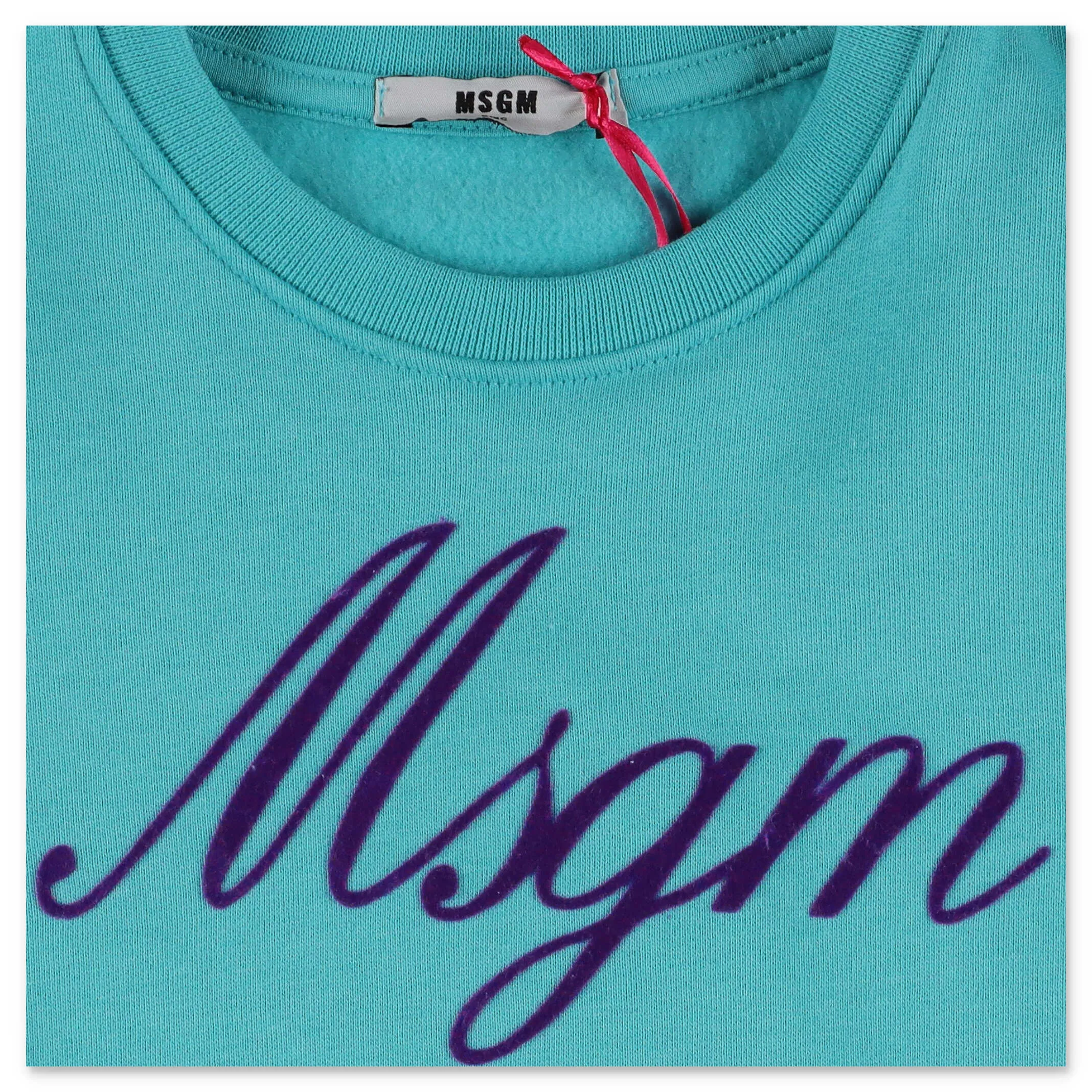 MSGM Kids Logo Detailed Crewneck Sweatshirt