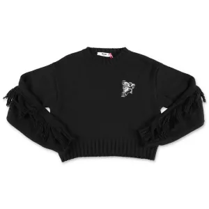 MSGM Kids Logo Embroidered Crewneck Jumper