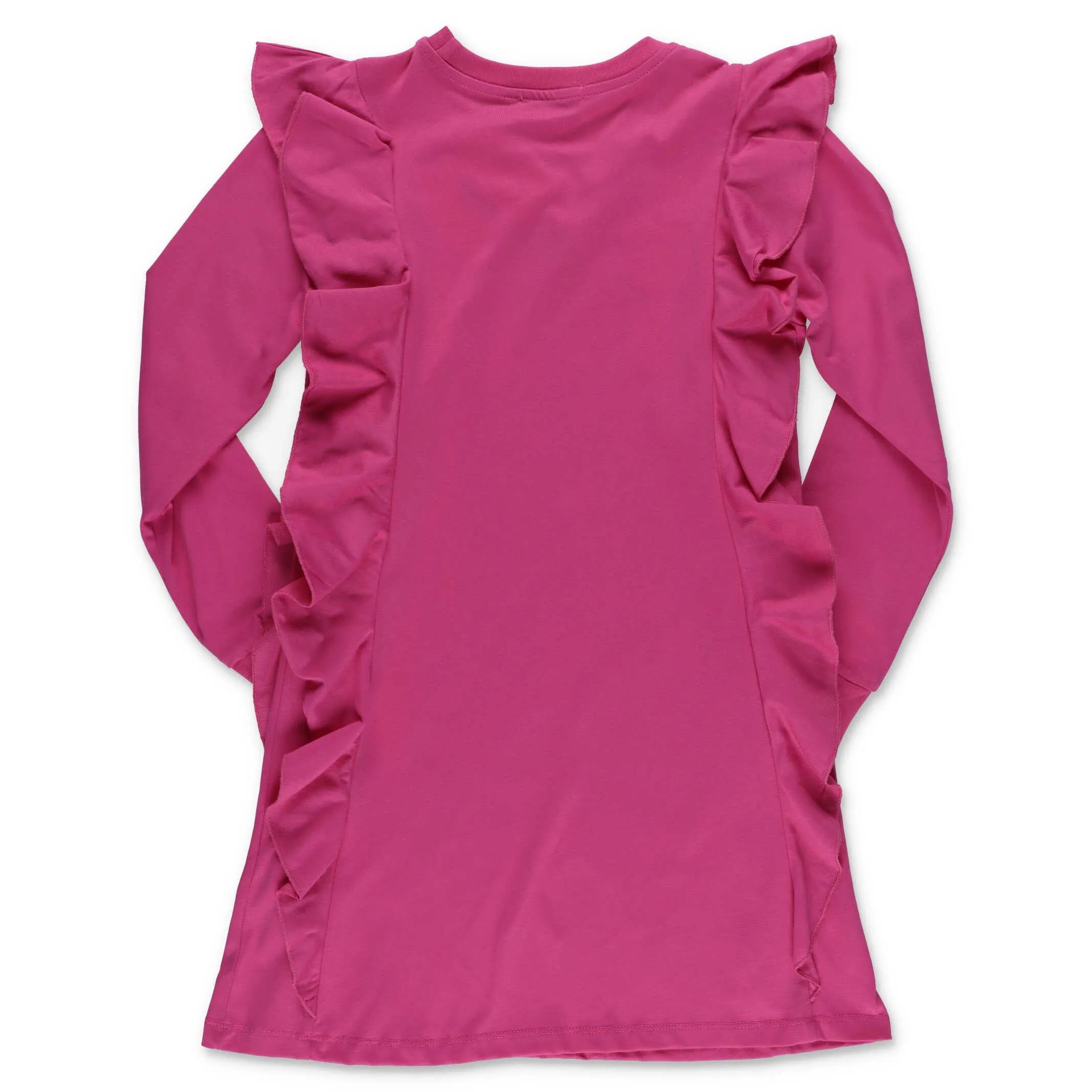 MSGM Kids Logo Embroidered Ruffled Dress