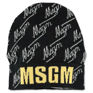 MSGM Kids Logo Intarsia Beanie