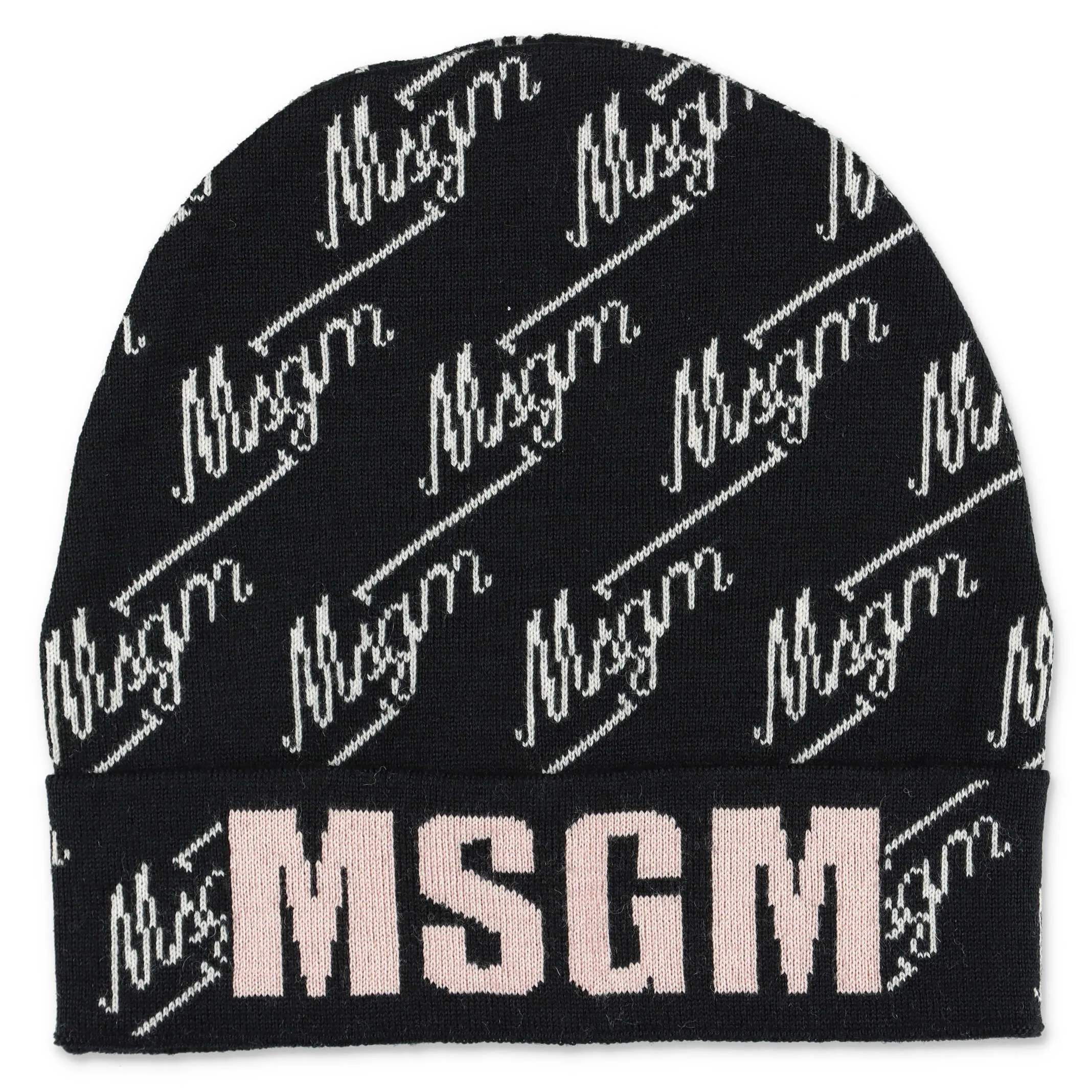 MSGM Kids Logo Intarsia Beanie
