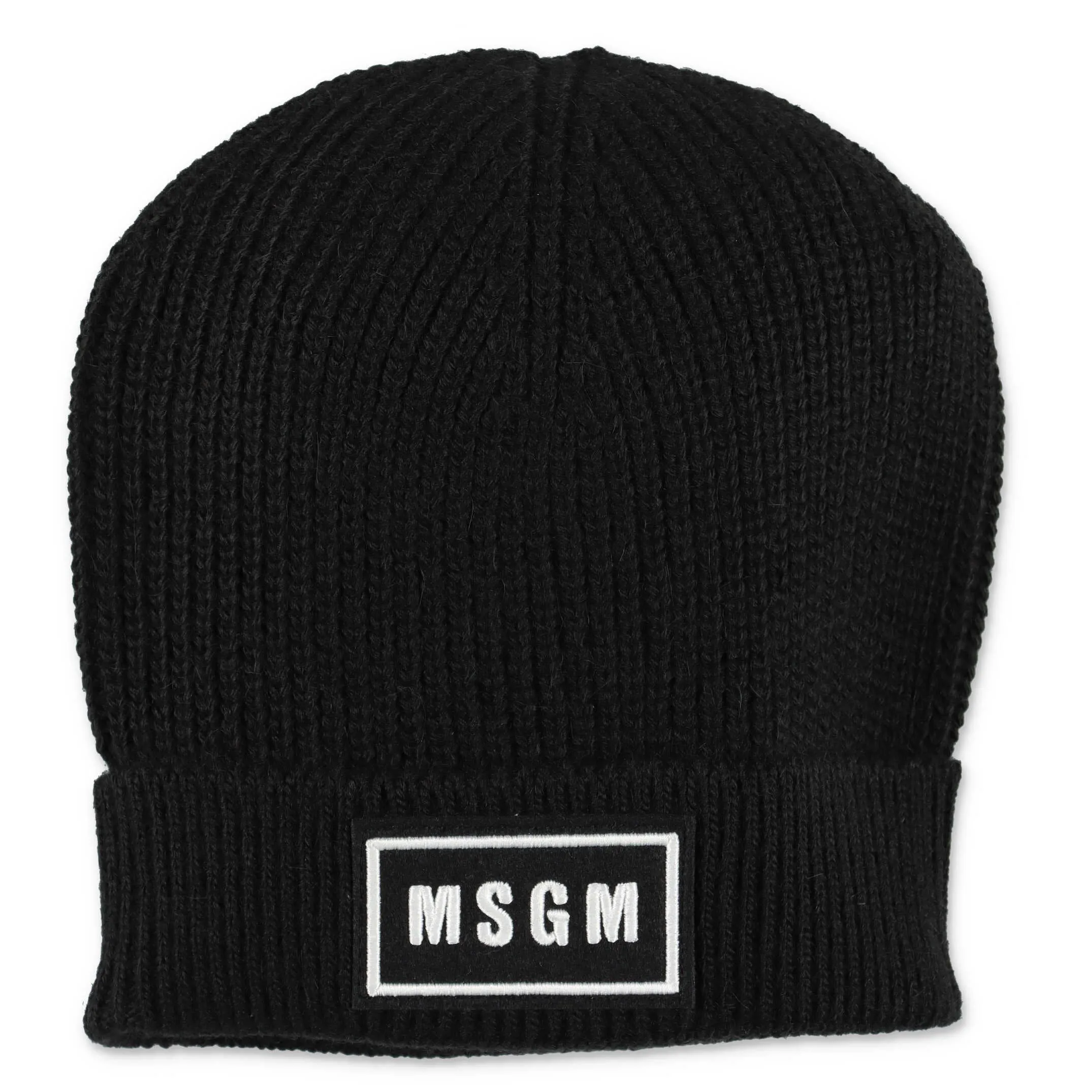 MSGM Kids Logo Patch Beanie Hat