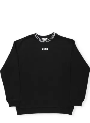 MSGM Kids Logo Print Crewneck Sweatshirt
