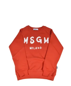 MSGM Kids Logo Print Crewneck Sweatshirt