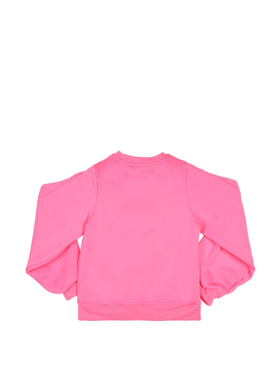 MSGM Kids Logo Print Crewneck Sweatshirt