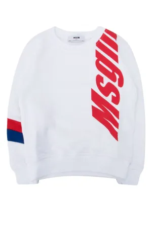 MSGM Kids Logo Print Crewneck Sweatshirt