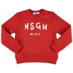 MSGM Kids Logo Print Crewneck Sweatshirt