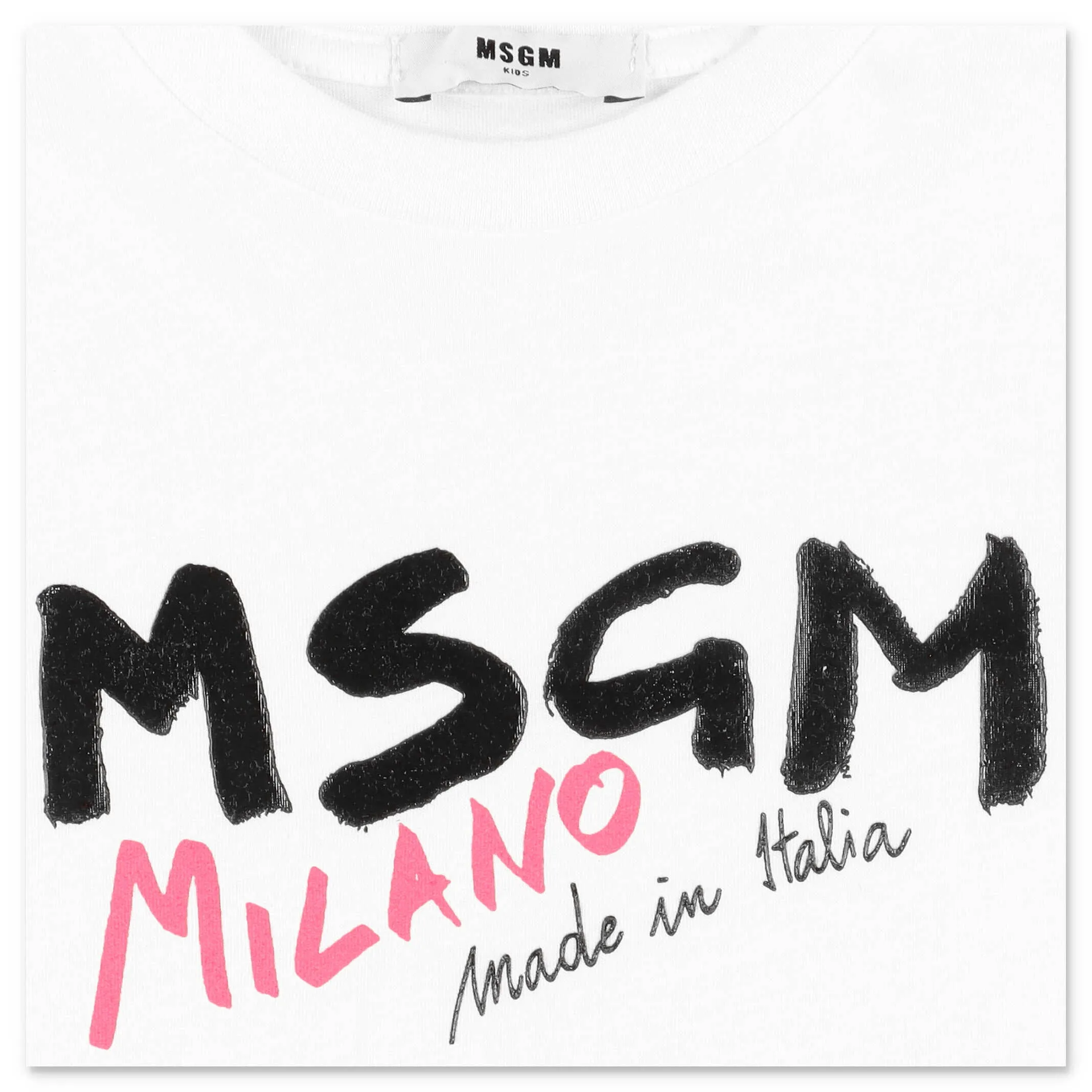 MSGM Kids Logo Print Crewneck T-Shirt