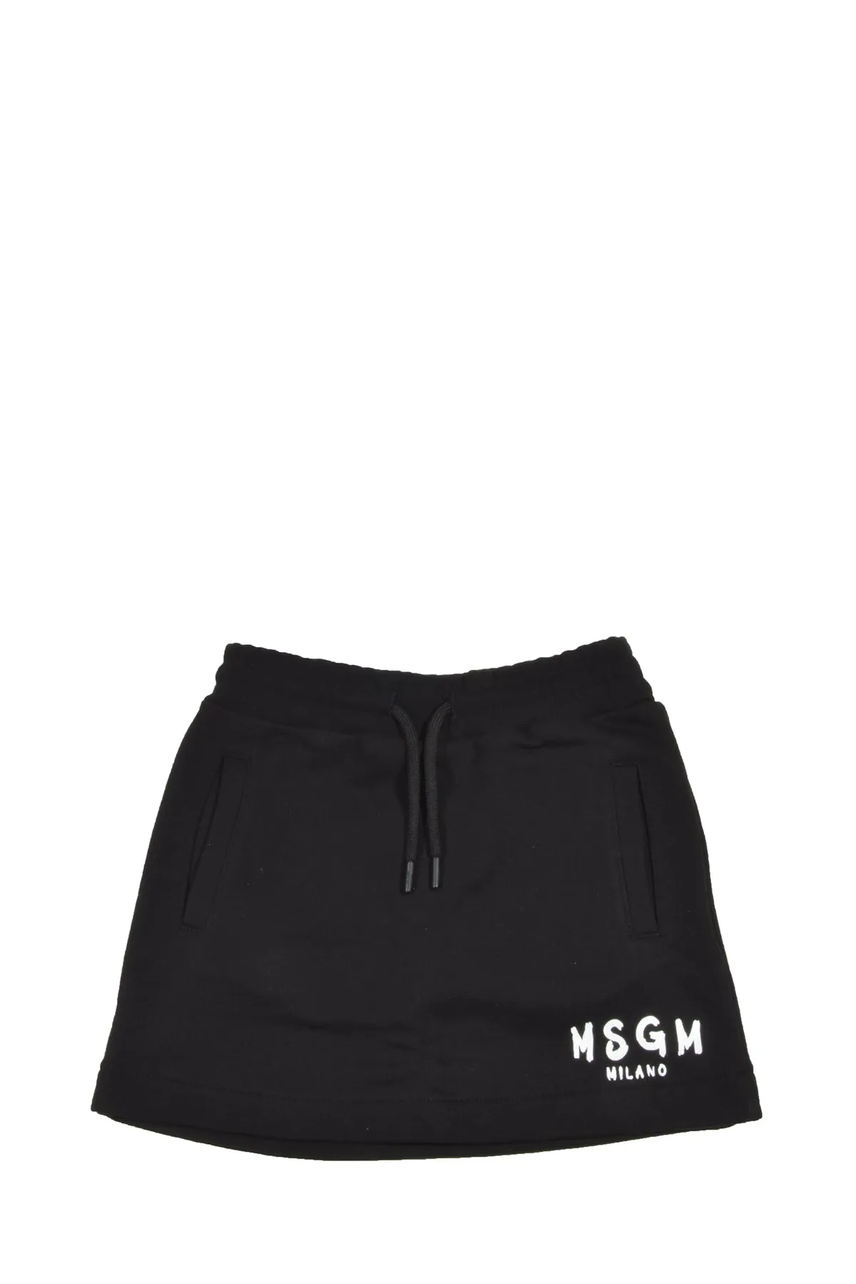 MSGM Kids Logo Print Drawstring Skirt