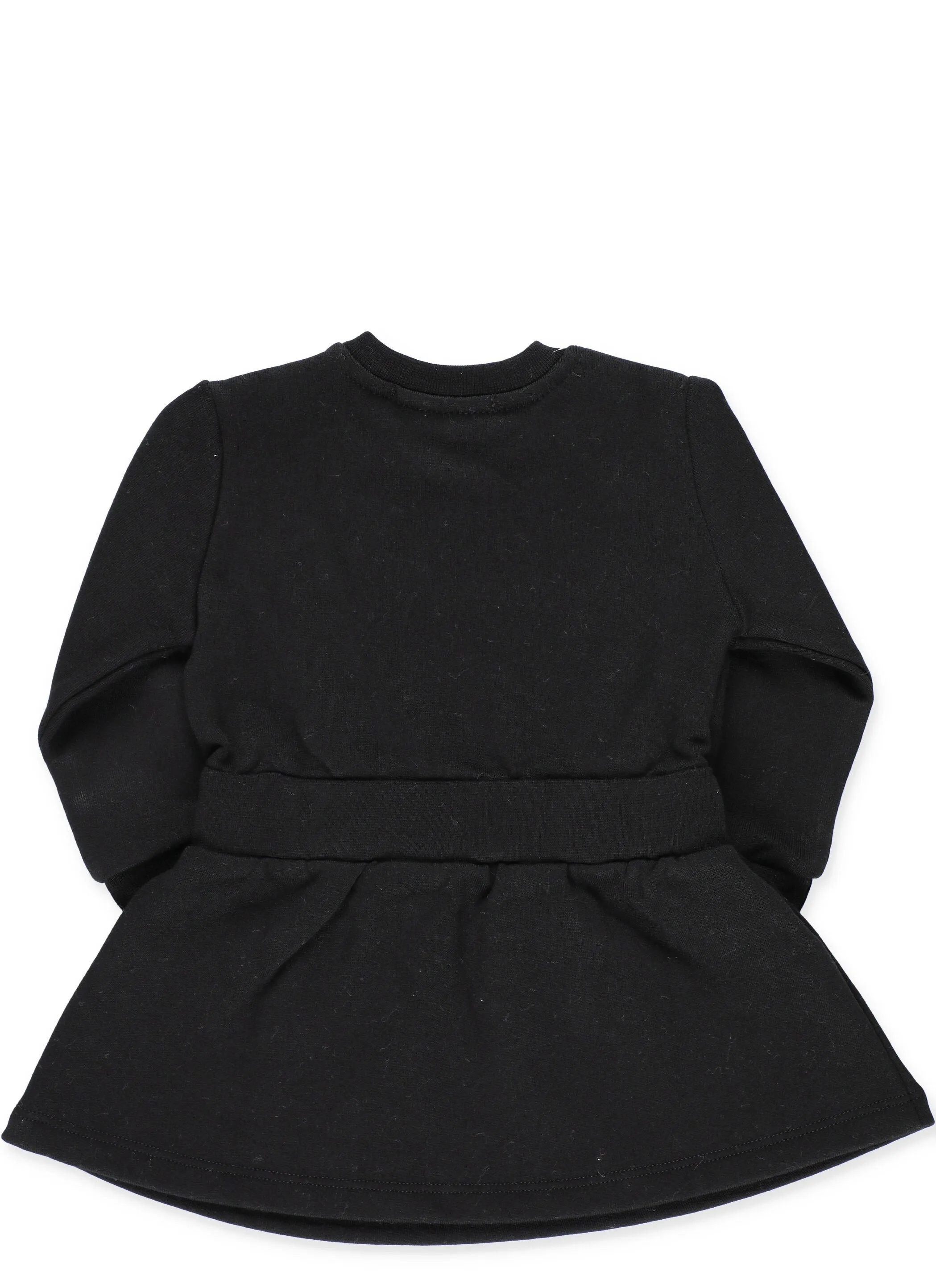 MSGM Kids Logo Print Drawstring Waist Dress