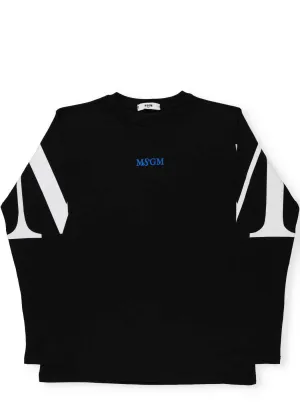 MSGM Kids Logo Print Long-Sleeve T-Shirt